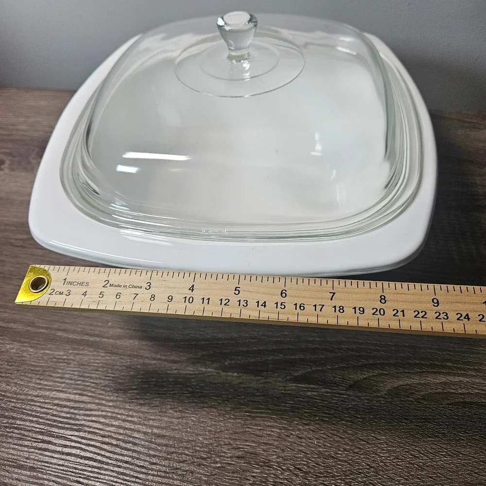 Vintage Corning Ware Blue Cornflower 4 Qt Dutch Oven P-34-B with Glass Lid USA